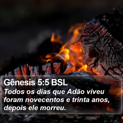 Gênesis 5:5 BSL Bible Verse Image