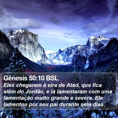 Gênesis 50:10 BSL Bible Verse Image