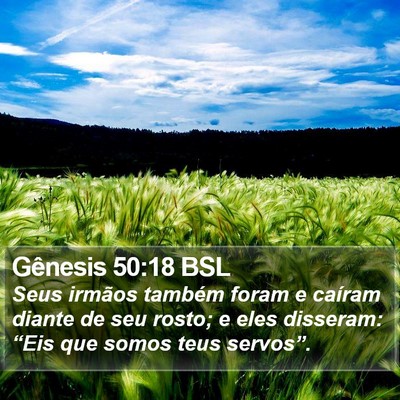 Gênesis 50:18 BSL Bible Verse Image