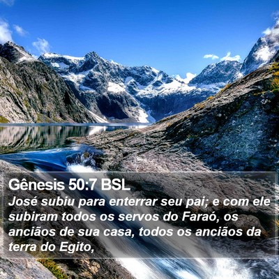 Gênesis 50:7 BSL Bible Verse Image
