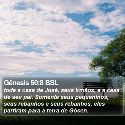 Gênesis 50:8 BSL Bible Verse Image