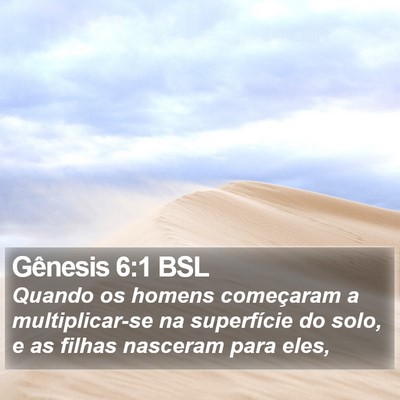Gênesis 6:1 BSL Bible Verse Image