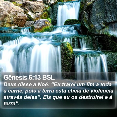 Gênesis 6:13 BSL Bible Verse Image