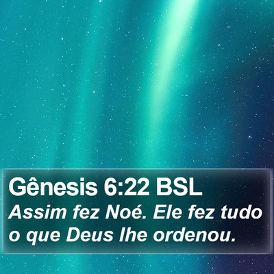 Gênesis 6:22 BSL Bible Verse Image