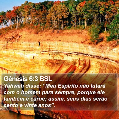 Gênesis 6:3 BSL Bible Verse Image
