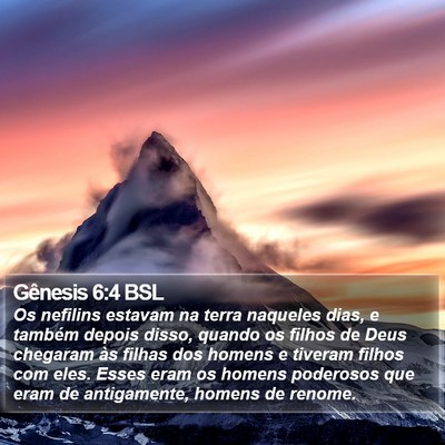 Gênesis 6:4 BSL Bible Verse Image