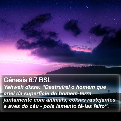 Gênesis 6:7 BSL Bible Verse Image