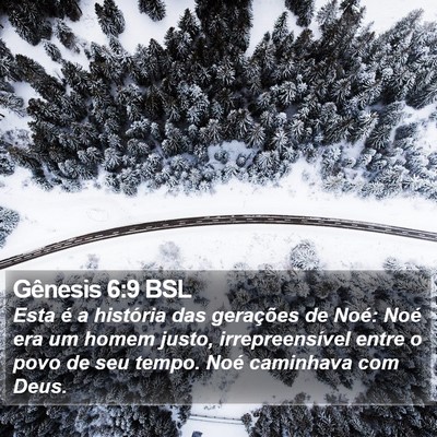 Gênesis 6:9 BSL Bible Verse Image