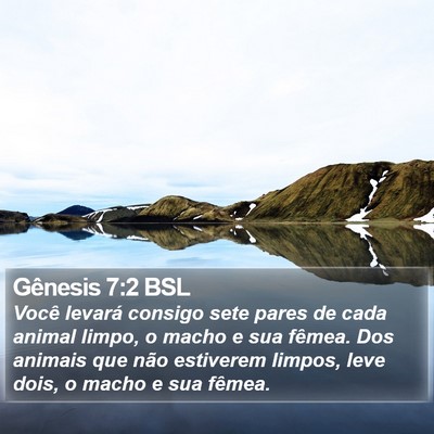 Gênesis 7:2 BSL Bible Verse Image