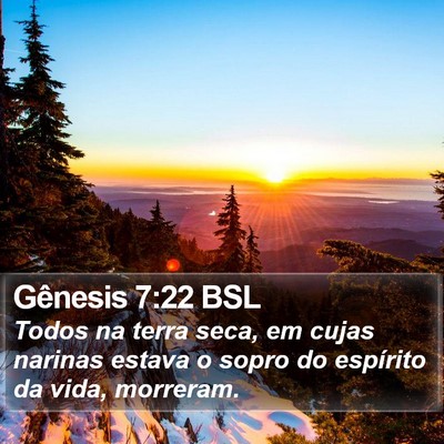 Gênesis 7:22 BSL Bible Verse Image