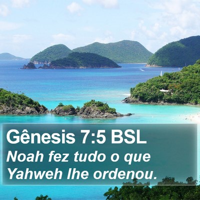 Gênesis 7:5 BSL Bible Verse Image