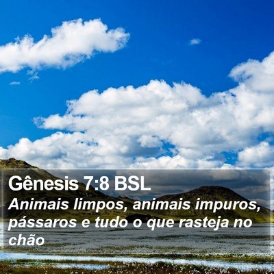 Gênesis 7:8 BSL Bible Verse Image