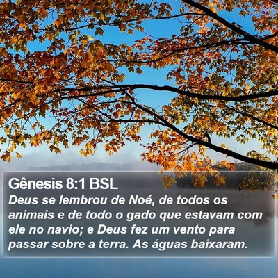 Gênesis 8:1 BSL Bible Verse Image