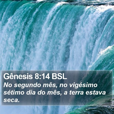 Gênesis 8:14 BSL Bible Verse Image