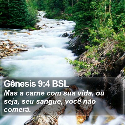 Gênesis 9:4 BSL Bible Verse Image