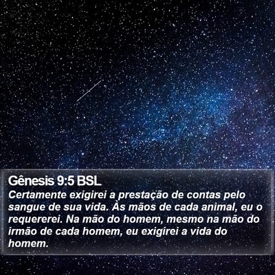 Gênesis 9:5 BSL Bible Verse Image