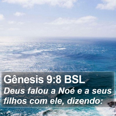 Gênesis 9:8 BSL Bible Verse Image