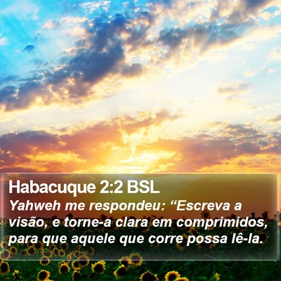 Habacuque 2:2 BSL Bible Verse Image