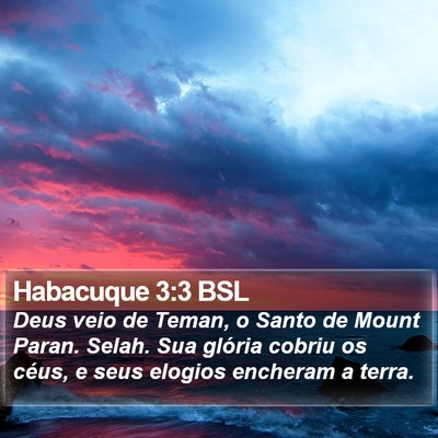 Habacuque 3:3 BSL Bible Verse Image