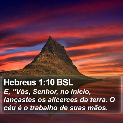 Hebreus 1:10 BSL Bible Verse Image