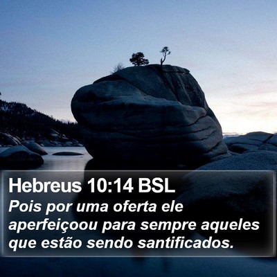 Hebreus 10:14 BSL Bible Verse Image
