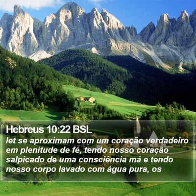 Hebreus 10:22 BSL Bible Verse Image