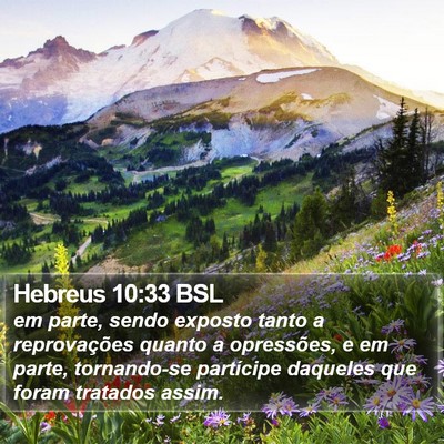 Hebreus 10:33 BSL Bible Verse Image