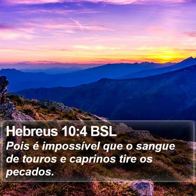 Hebreus 10:4 BSL Bible Verse Image