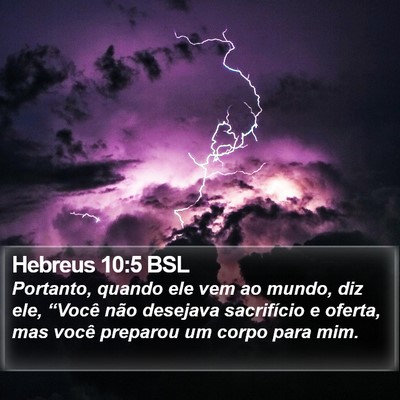 Hebreus 10:5 BSL Bible Verse Image