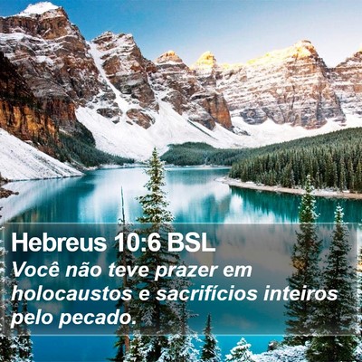 Hebreus 10:6 BSL Bible Verse Image