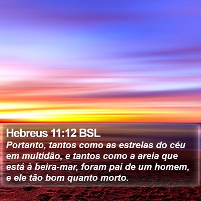 Hebreus 11:12 BSL Bible Verse Image
