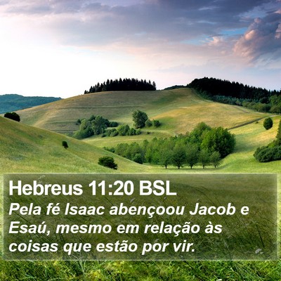 Hebreus 11:20 BSL Bible Verse Image