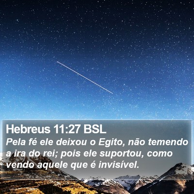 Hebreus 11:27 BSL Bible Verse Image