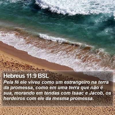 Hebreus 11:9 BSL Bible Verse Image