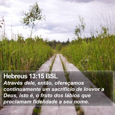 Hebreus 13:15 BSL Bible Verse Image