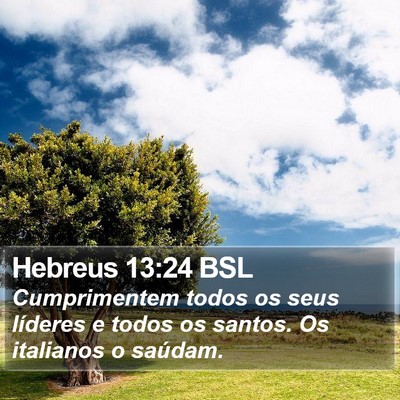 Hebreus 13:24 BSL Bible Verse Image
