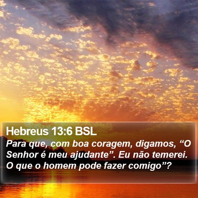 Hebreus 13:6 BSL Bible Verse Image