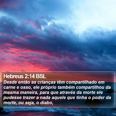 Hebreus 2:14 BSL Bible Verse Image