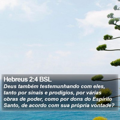 Hebreus 2:4 BSL Bible Verse Image
