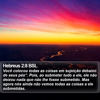 Hebreus 2:8 BSL Bible Verse Image