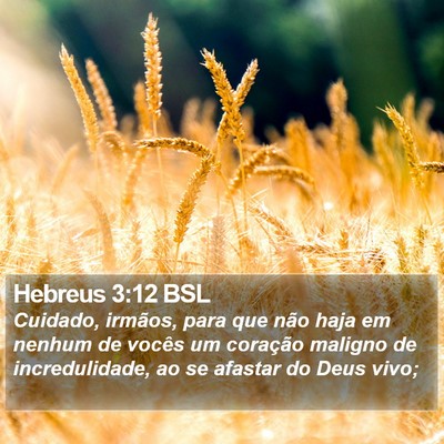 Hebreus 3:12 BSL Bible Verse Image