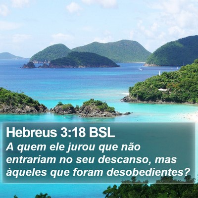 Hebreus 3:18 BSL Bible Verse Image