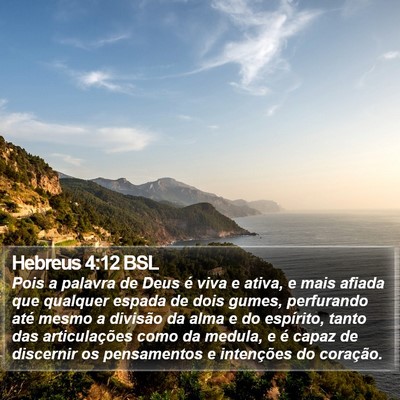 Hebreus 4:12 BSL Bible Verse Image