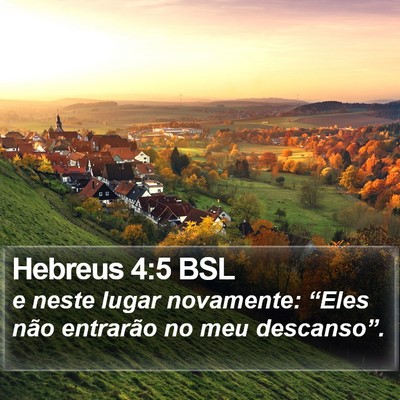 Hebreus 4:5 BSL Bible Verse Image