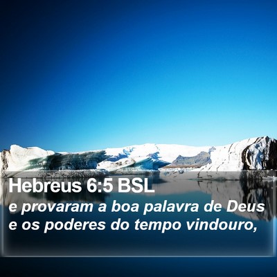 Hebreus 6:5 BSL Bible Verse Image