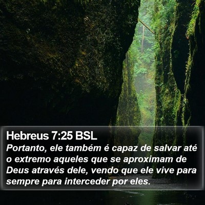 Hebreus 7:25 BSL Bible Verse Image