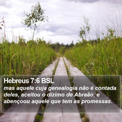 Hebreus 7:6 BSL Bible Verse Image