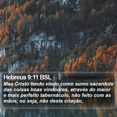 Hebreus 9:11 BSL Bible Verse Image
