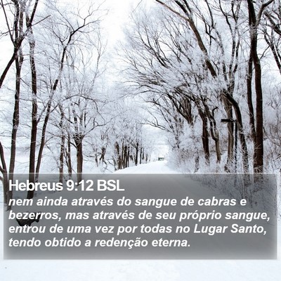 Hebreus 9:12 BSL Bible Verse Image