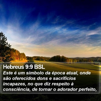 Hebreus 9:9 BSL Bible Verse Image
